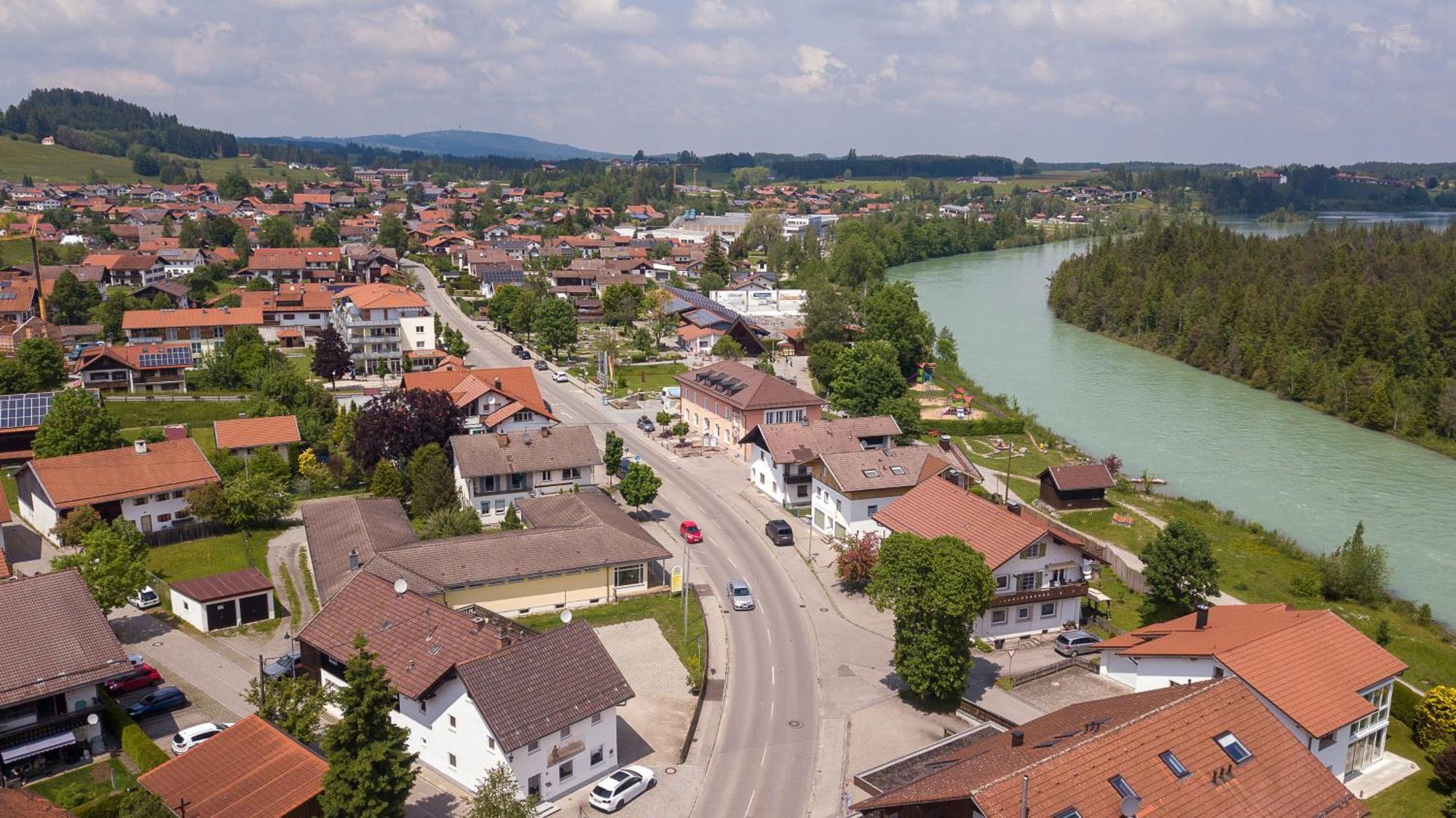 Moderne Helle Ferienwohnung Allgaeu Am See Munich Castle Lechbruck Exterior foto